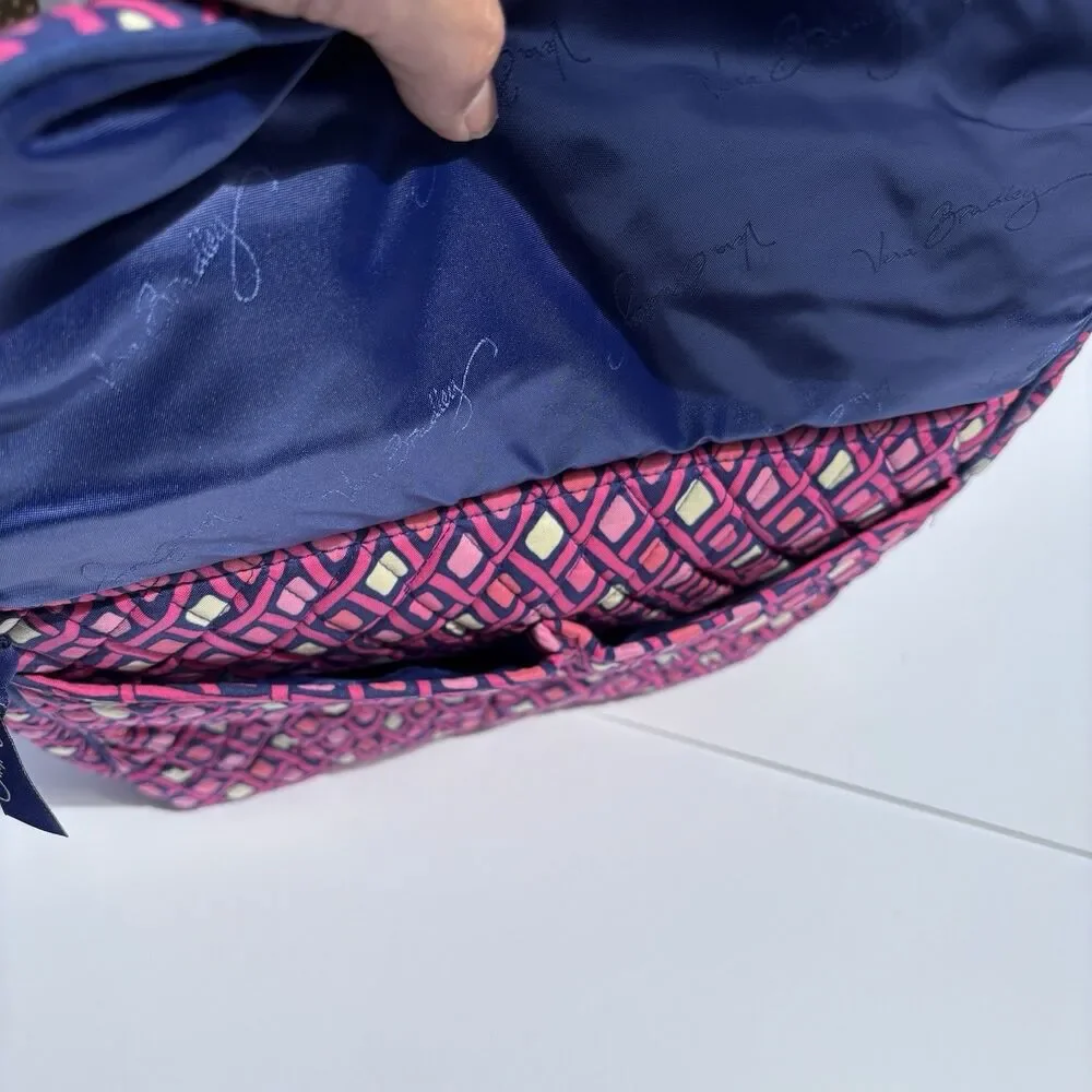 Vera Bradley Katalina Pink Diamonds Messenger Laptop Bag Preowned but Unused